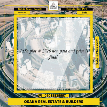 125 Sq. Yards Residential Plot for Sale in Precinct 15-A -  Bahria Town, Karachi - (BP-184347)