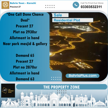 Residential Plot for Sale in Precinct 27 -  Bahria Town, Karachi - (BP-184402)