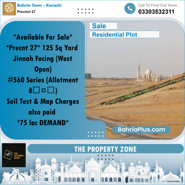 Residential Plot for Sale in Precinct 27 -  Bahria Town, Karachi - (BP-184403)