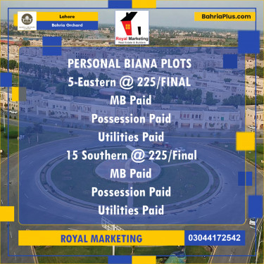 Residential Plot for Sale in Bahria Orchard, Lahore - (BP-184516)