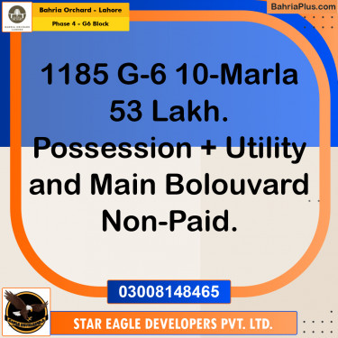 Residential Plot for Sale in Phase 4 - G6 Block -  Bahria Orchard, Lahore - (BP-184539)