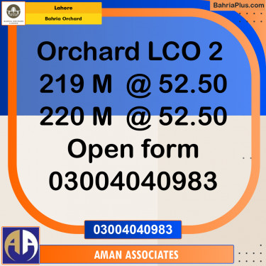 Residential Plot for Sale in Bahria Orchard, Lahore - (BP-184550)