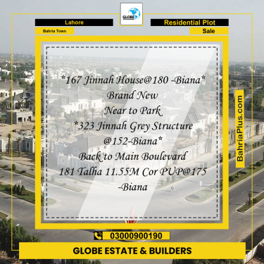 Residential Plot for Sale in Bahria Town, Lahore - (BP-184616)