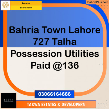 Residential Plot for Sale in Bahria Town, Lahore - (BP-184652)