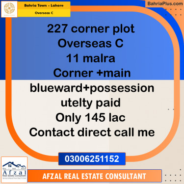 Residential Plot for Sale in Overseas C -  Bahria Town, Lahore - (BP-184721)