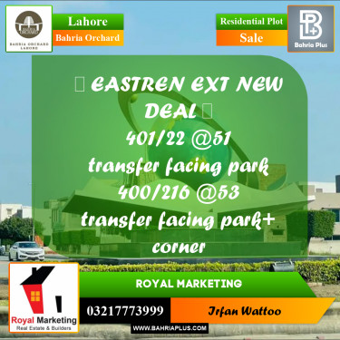 Residential Plot for Sale in Bahria Orchard, Lahore - (BP-184731)