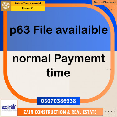 125 Sq. Yards Residential Plot for Sale in Precinct 61 -  Bahria Town, Karachi - (BP-184785)