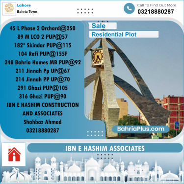 Residential Plot for Sale in Bahria Town, Lahore - (BP-184820)