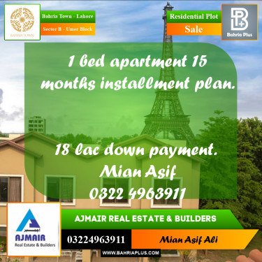 Residential Plot for Sale in Sector B - Umer Block -  Bahria Town, Lahore - (BP-184892)
