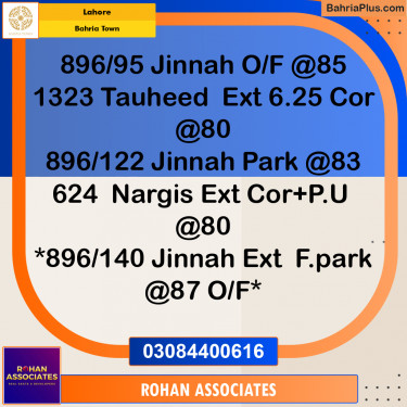 Residential Plot for Sale in Bahria Town, Lahore - (BP-184968)