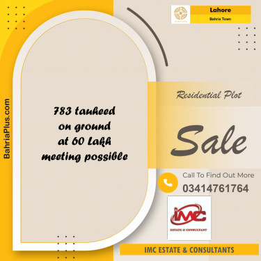 Residential Plot for Sale in Bahria Town, Lahore - (BP-185199)