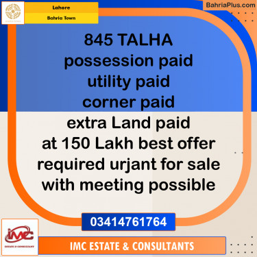 Residential Plot for Sale in Bahria Town, Lahore - (BP-185202)