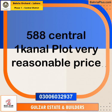 Residential Plot for Sale in Phase 1 - Central District -  Bahria Orchard, Lahore - (BP-185221)