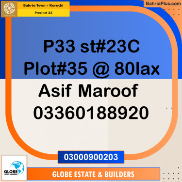 Residential Plot for Sale in Precinct 33 -  Bahria Town, Karachi - (BP-185271)