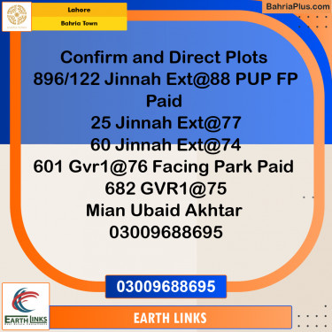Residential Plot for Sale in Bahria Town, Lahore - (BP-185314)