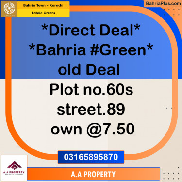 75 Sq. Yards Residential Plot for Sale in Bahria Greens -  Bahria Town, Karachi - (BP-185327)