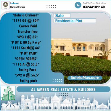 Residential Plot for Sale in Bahria Orchard, Lahore - (BP-185328)