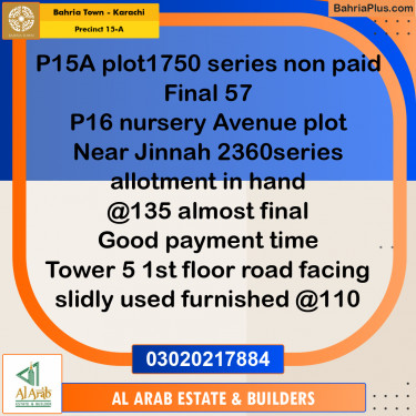 125 Sq. Yards Residential Plot for Sale in Precinct 15-A -  Bahria Town, Karachi - (BP-185331)