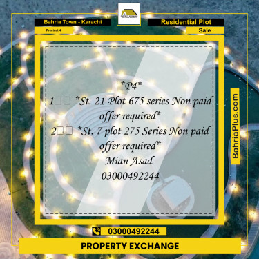500 Sq. Yards Residential Plot for Sale in Precinct 4 -  Bahria Town, Karachi - (BP-185333)