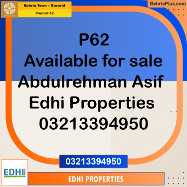 Residential Plot for Sale in Precinct 62 -  Bahria Town, Karachi - (BP-185367)