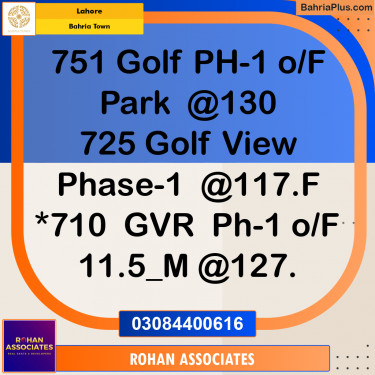 Residential Plot for Sale in Bahria Town, Lahore - (BP-185373)