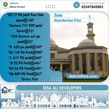 Residential Plot for Sale in Bahria Orchard, Lahore - (BP-185470)