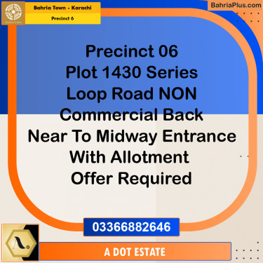 250 Sq. Yards Residential Plot for Sale in Precinct 6 -  Bahria Town, Karachi - (BP-185476)