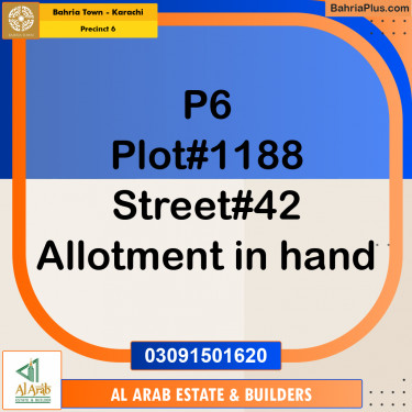 250 Sq. Yards Residential Plot for Sale in Precinct 6 -  Bahria Town, Karachi - (BP-185635)