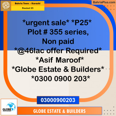 125 Sq. Yards Residential Plot for Sale in Precinct 25 -  Bahria Town, Karachi - (BP-185736)