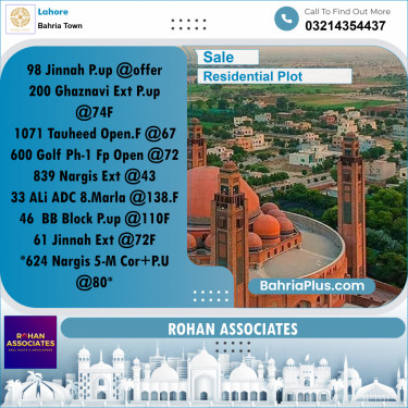 Residential Plot for Sale in Bahria Town, Lahore - (BP-185794)