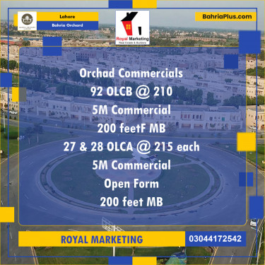 Commercial Plot for Sale in Bahria Orchard, Lahore - (BP-185856)