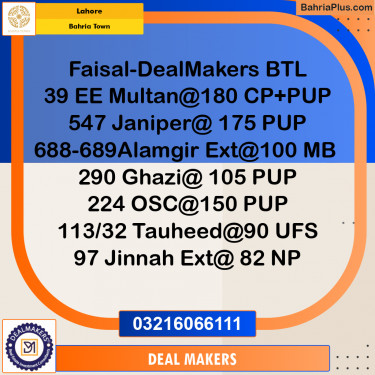 Residential Plot for Sale in Bahria Town, Lahore - (BP-185900)