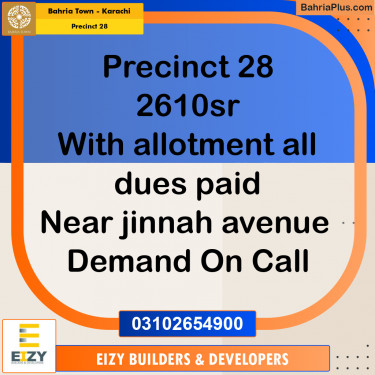 125 Sq. Yards Residential Plot for Sale in Precinct 28 -  Bahria Town, Karachi - (BP-185917)