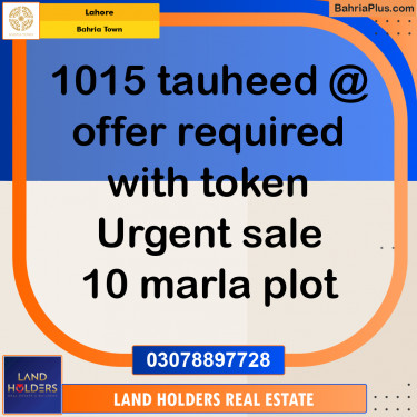 Residential Plot for Sale in Bahria Town, Lahore - (BP-186081)