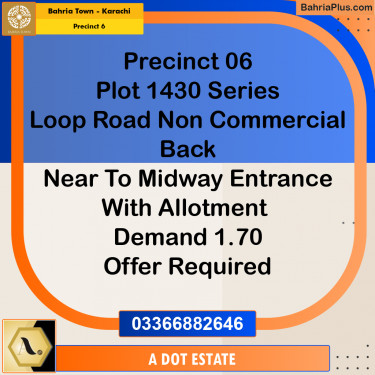 250 Sq. Yards Residential Plot for Sale in Precinct 6 -  Bahria Town, Karachi - (BP-186082)