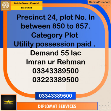 125 Sq. Yards Residential Plot for Sale in Precinct 24 -  Bahria Town, Karachi - (BP-186101)