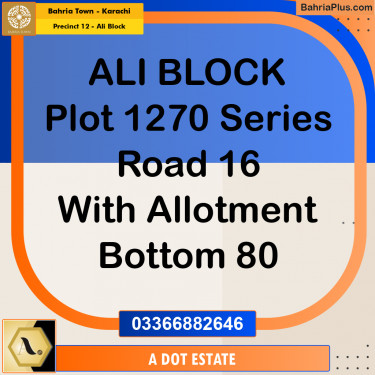 125 Sq. Yards Residential Plot for Sale in Precinct 12 - Ali Block -  Bahria Town, Karachi - (BP-186109)