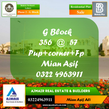 Residential Plot for Sale in Phase 2 - G Block -  Bahria Orchard, Lahore - (BP-186148)