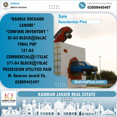 Residential Plot for Sale in Bahria Orchard, Lahore - (BP-186161)