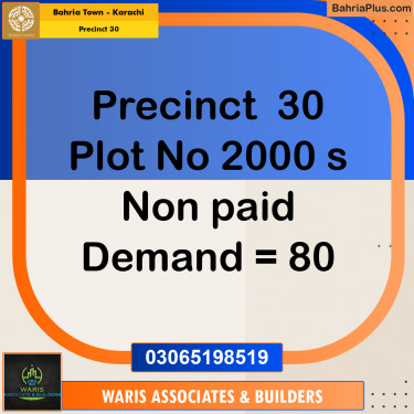250 Sq. Yards Residential Plot for Sale in Precinct 30 -  Bahria Town, Karachi - (BP-186180)