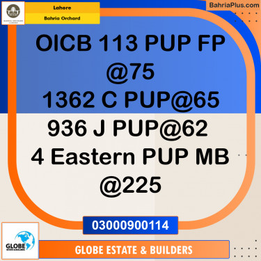 Residential Plot for Sale in Bahria Orchard, Lahore - (BP-186206)