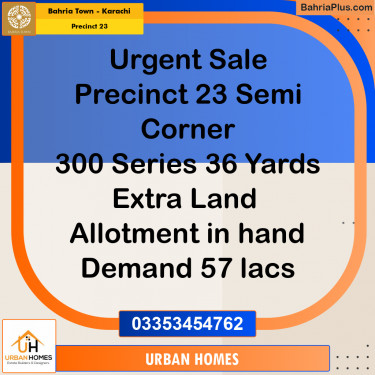125 Sq. Yards Residential Plot for Sale in Precinct 23 -  Bahria Town, Karachi - (BP-186290)