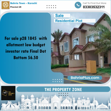 125 Sq. Yards Residential Plot for Sale in Precinct 28 -  Bahria Town, Karachi - (BP-186342)