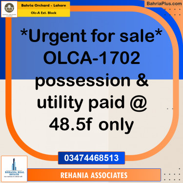 Residential Plot for Sale in OLC-A Ext. Block -  Bahria Orchard, Lahore - (BP-186346)