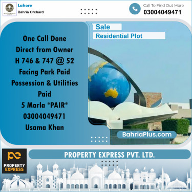 Residential Plot for Sale in Bahria Orchard, Lahore - (BP-186357)