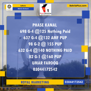 Residential Plot for Sale in Bahria Orchard, Lahore - (BP-186365)