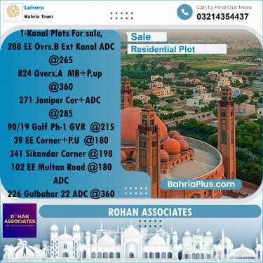 Residential Plot for Sale in Bahria Town, Lahore - (BP-186390)