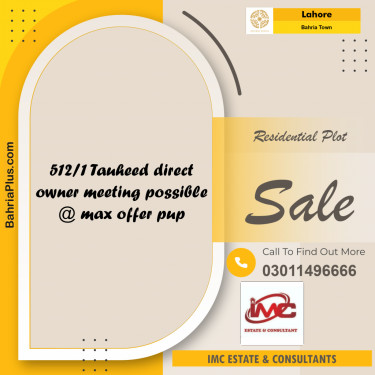 Residential Plot for Sale in Bahria Town, Lahore - (BP-186411)