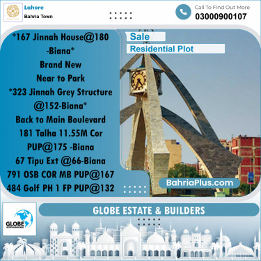 Residential Plot for Sale in Bahria Town, Lahore - (BP-186423)