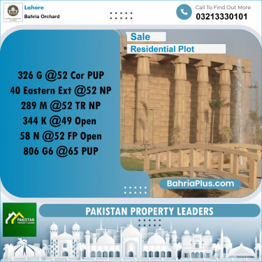 Residential Plot for Sale in Bahria Orchard, Lahore - (BP-186595)
